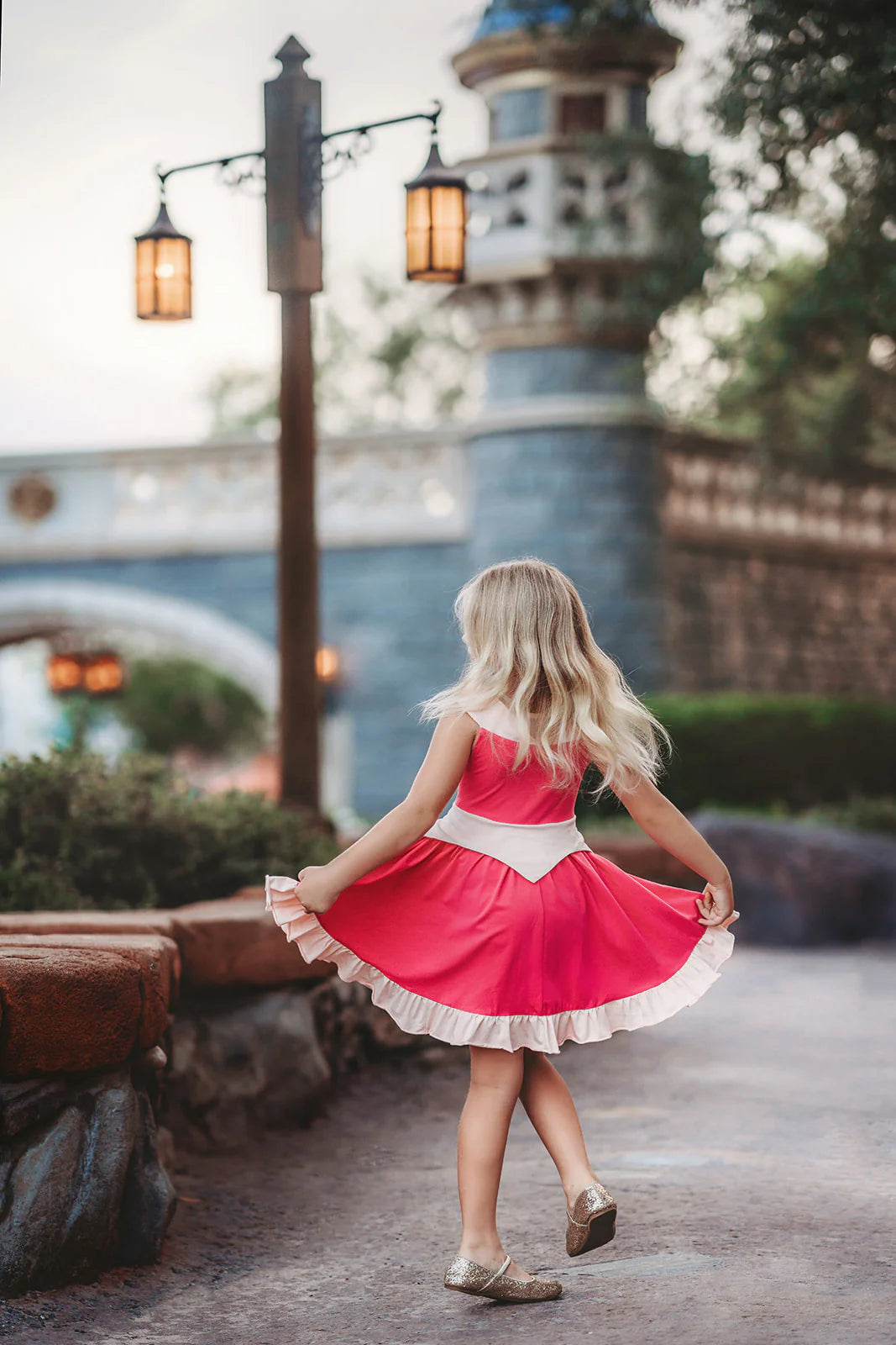 Only Little Once Designs Make it Pink Sleeping Beauty Twirl Dress