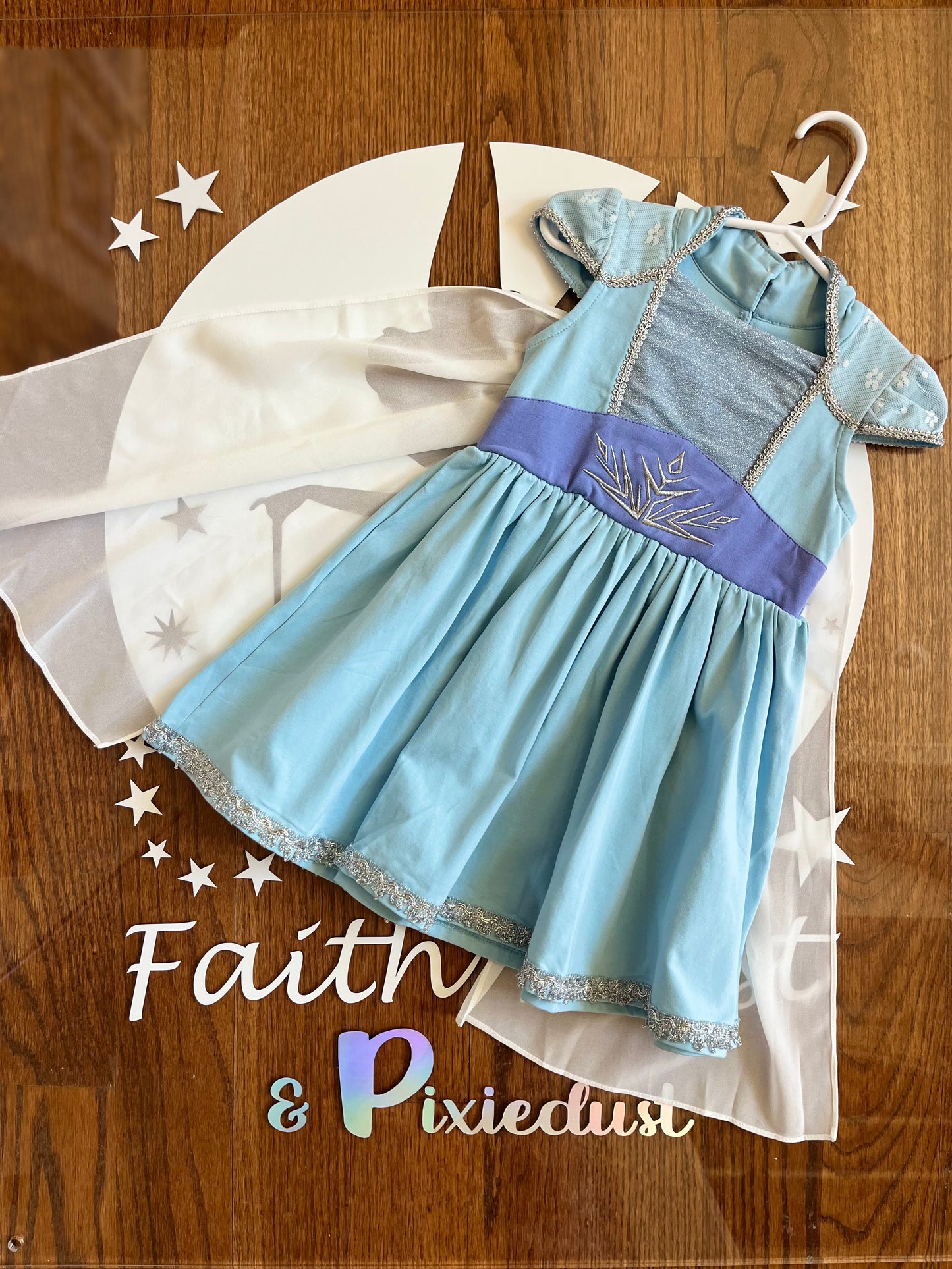 Elsa Dress and Cape Set by Only Little Once Designs