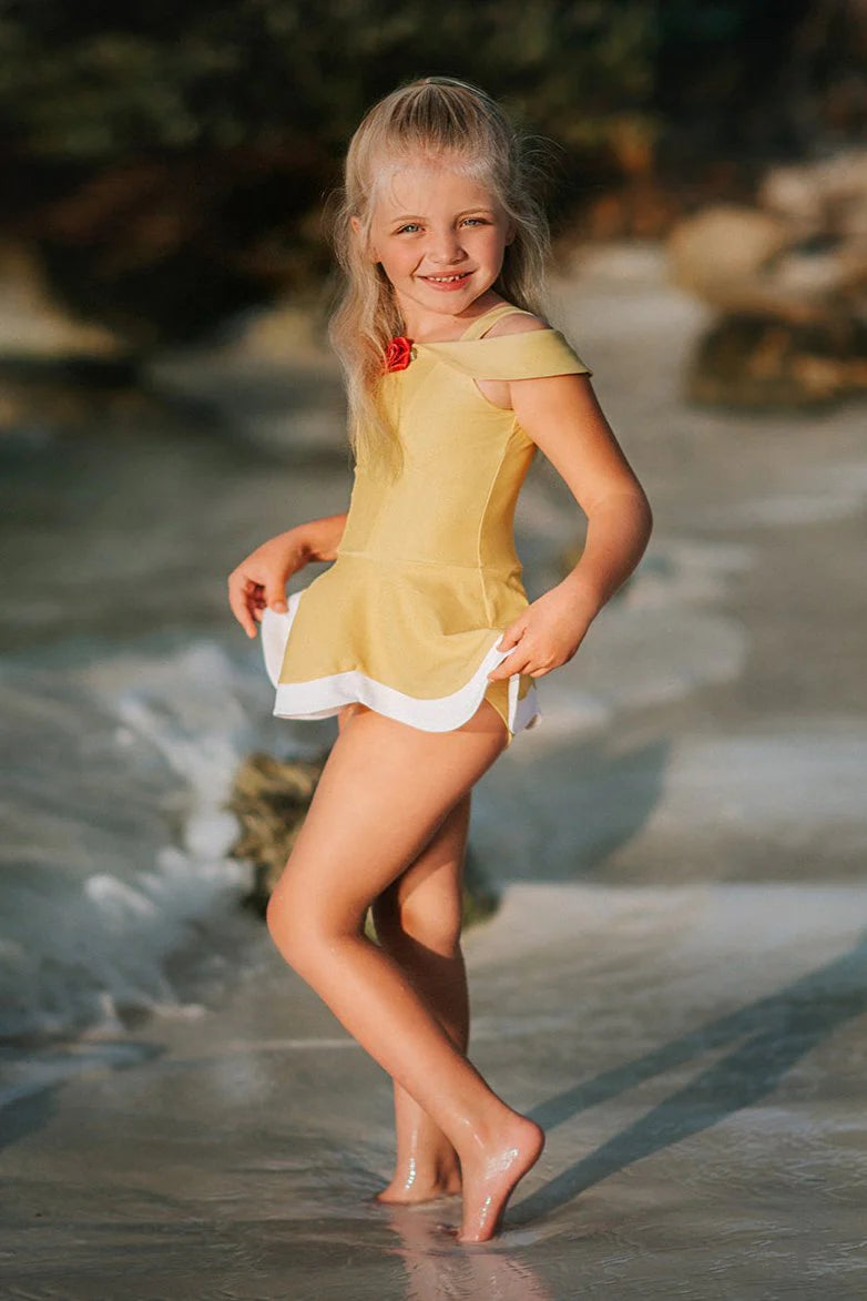 Only Little Once Designs Red Rose Princess Swimsuit
