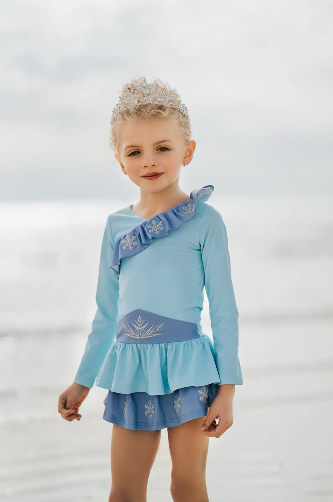 Only Little Once Designs Ice Queen Rash Guard Swim Set