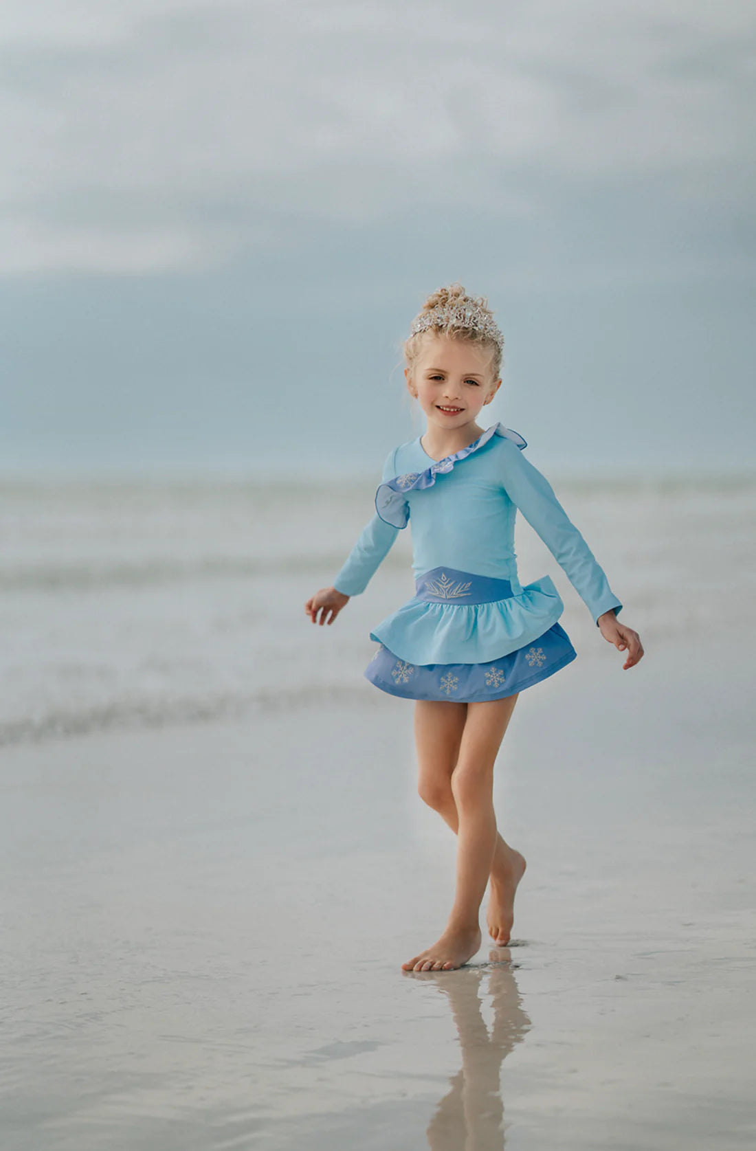 Only Little Once Designs Ice Queen Rash Guard Swim Set