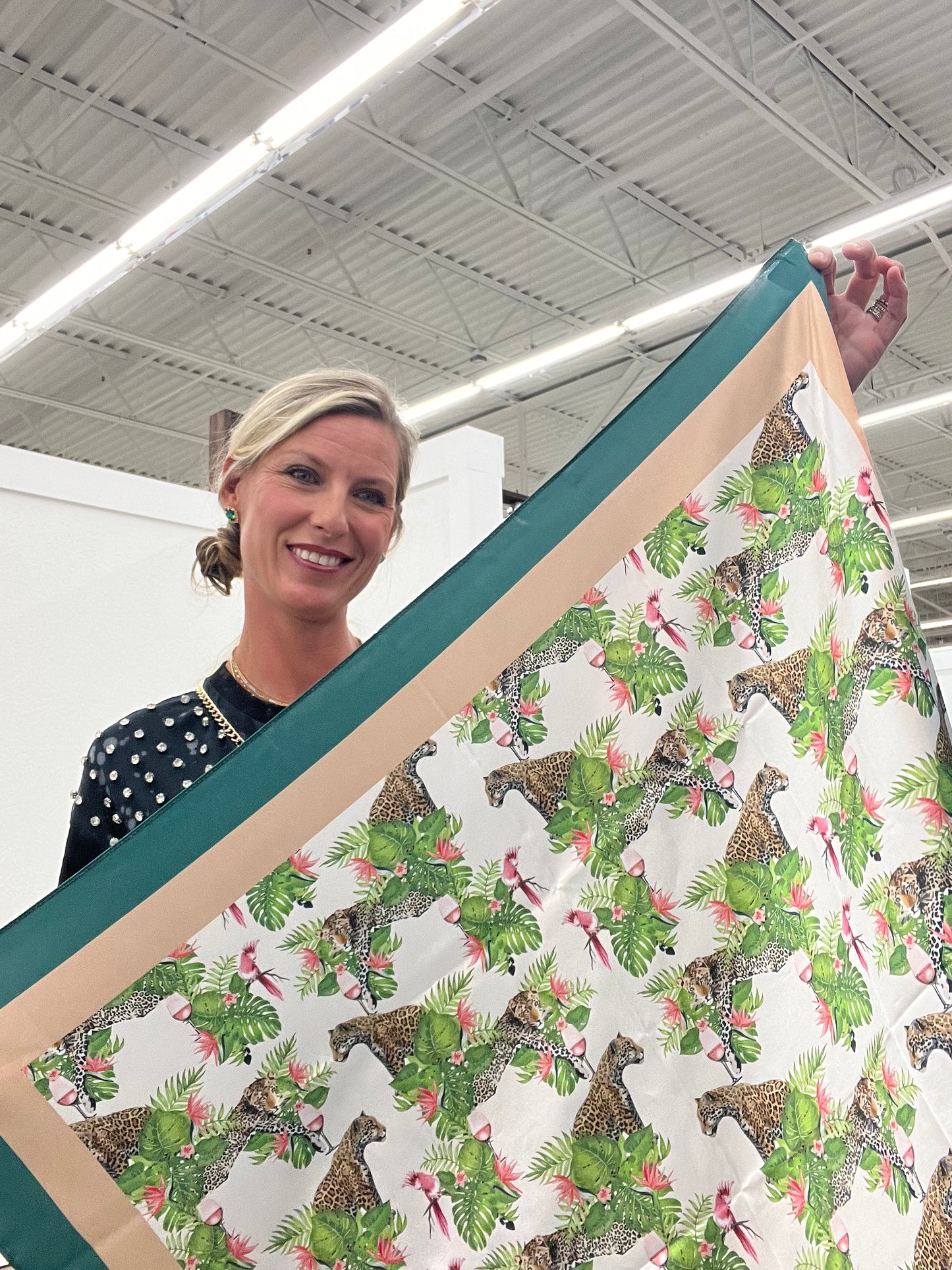 LA Trading Co Cheetah Drinking Wine Scarf