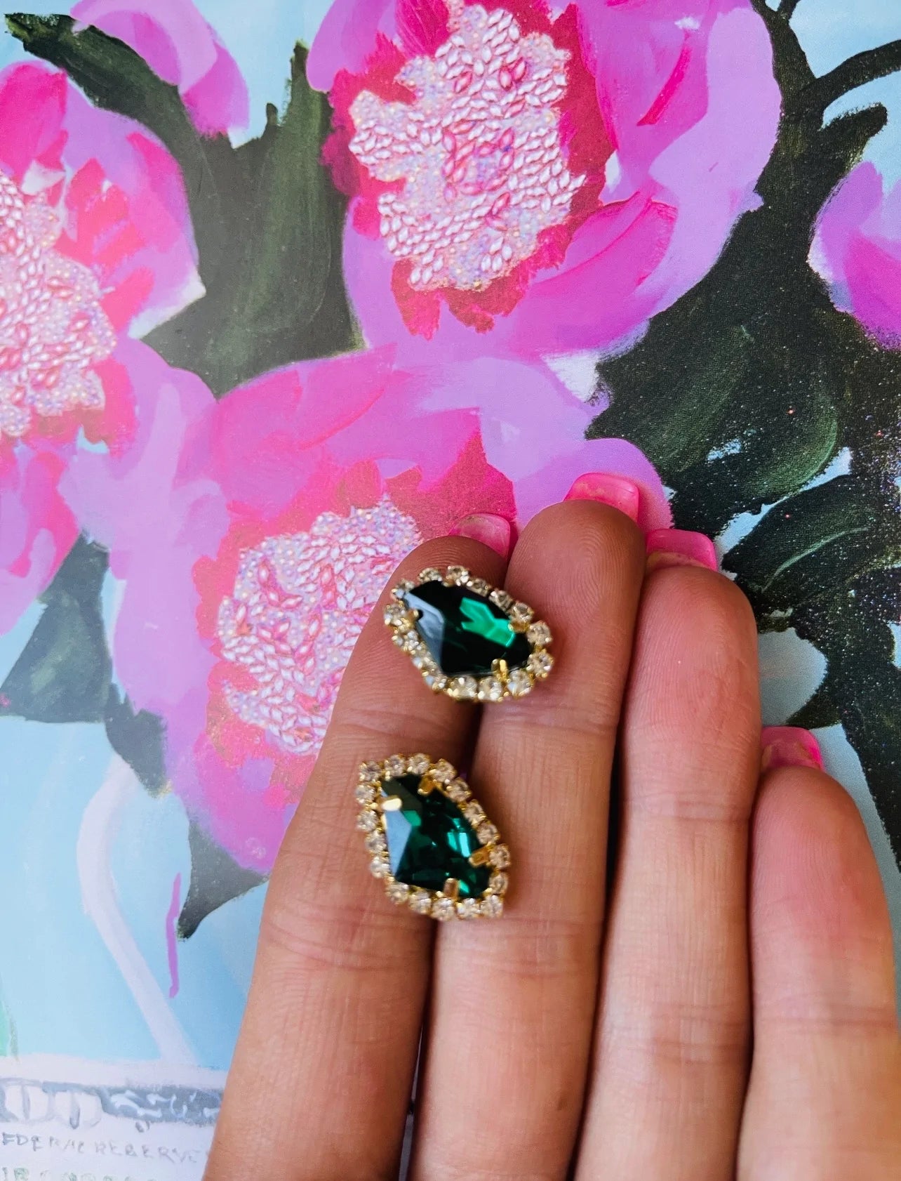 FEED ME GEMS✨Emerald Studs