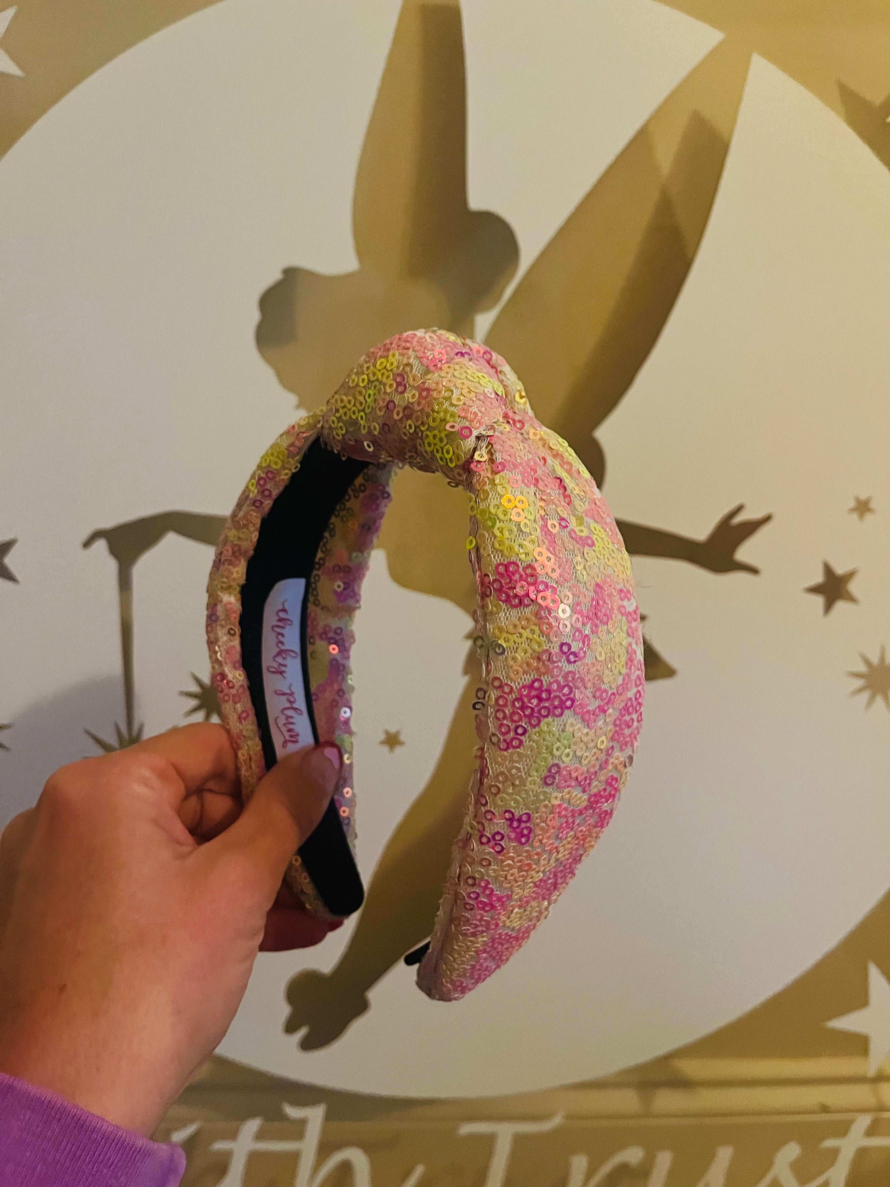 Cheeky Plum Sequined Headband Pretty Pixie