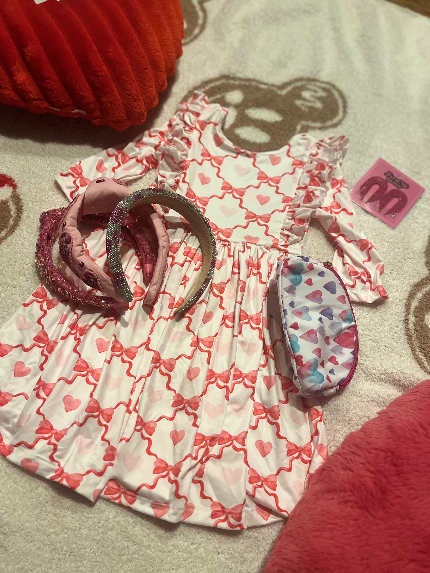 Love bug 3/4 sleeve Twirl Dress