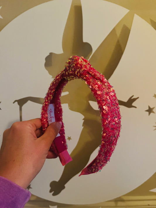 Last one left✨✨Cheeky Plum Sequined Headband Pop of Pink