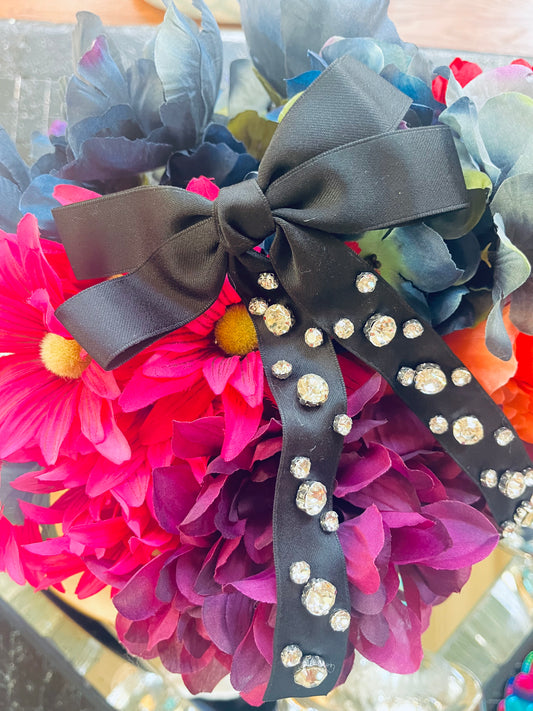 Black Bling Bow