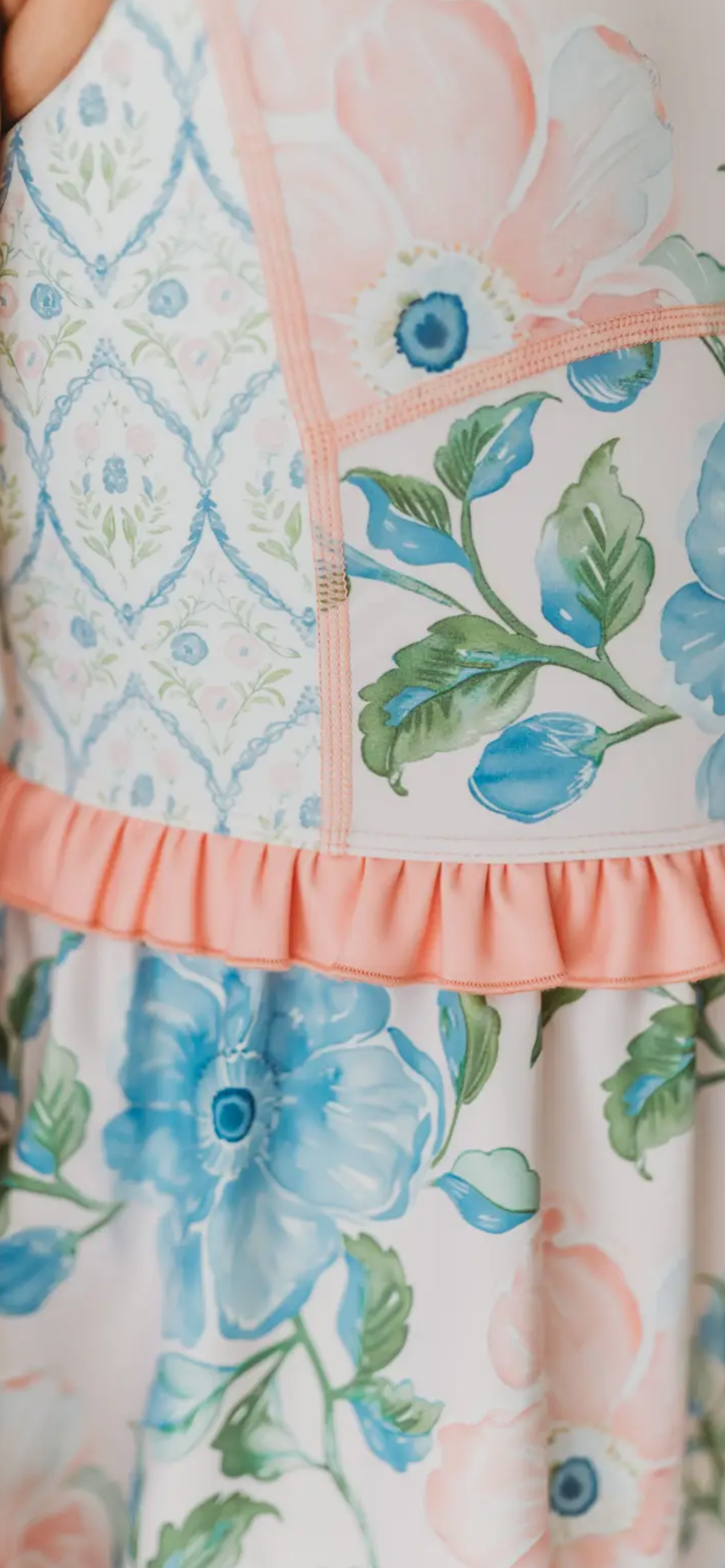 Blush & Bloom (blue) Athletic dress by Cheeky Plum