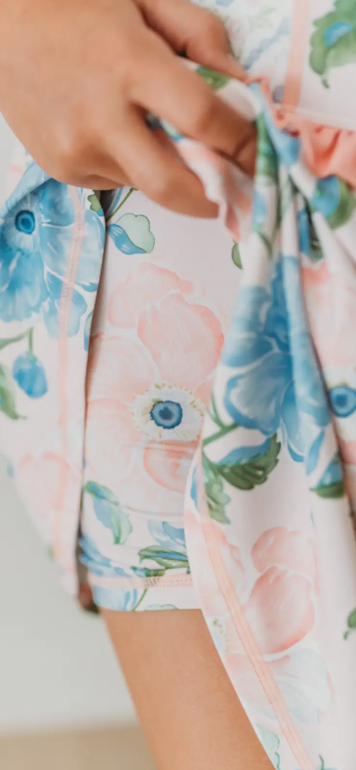 Blush & Bloom (blue) Athletic dress by Cheeky Plum