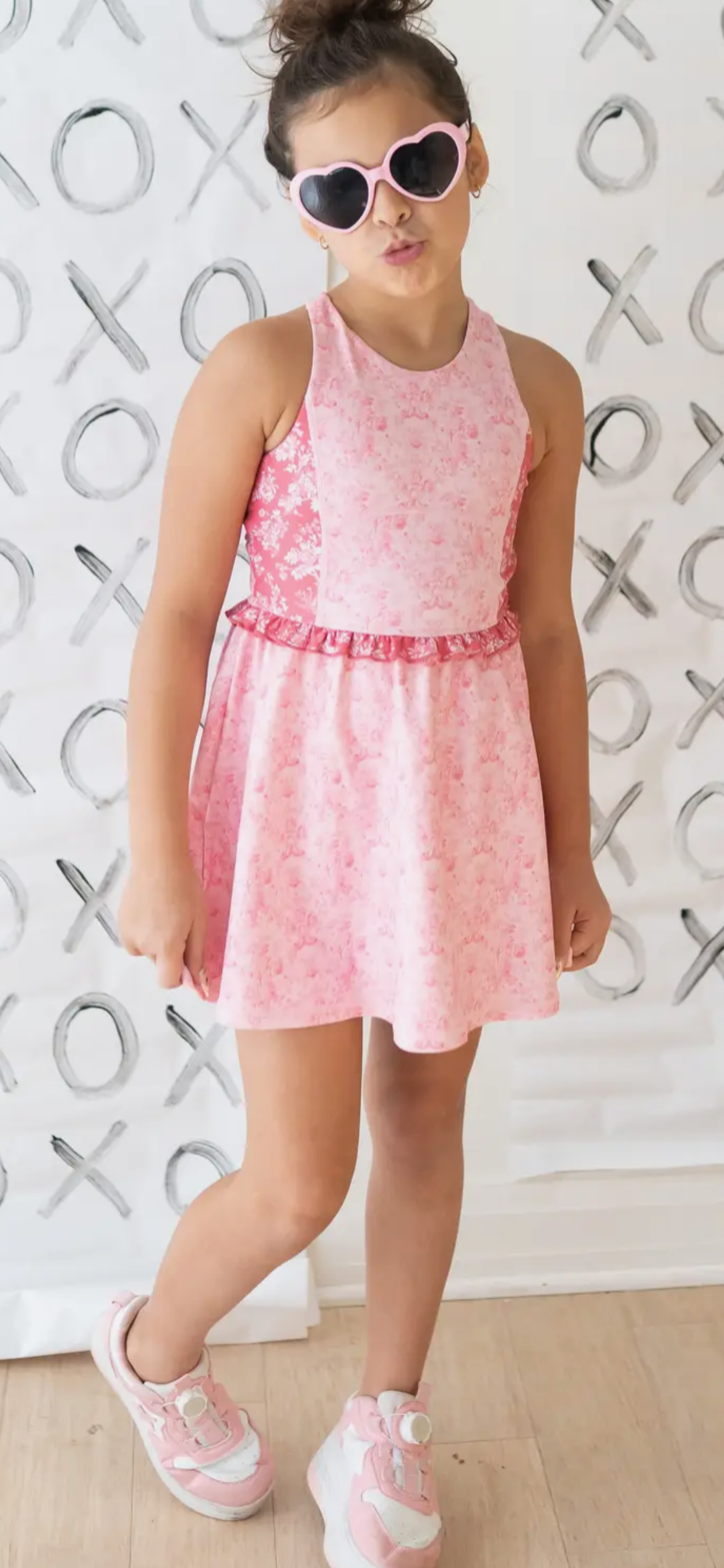 Pink Floral Athletic Dress by Cheeky Plum
