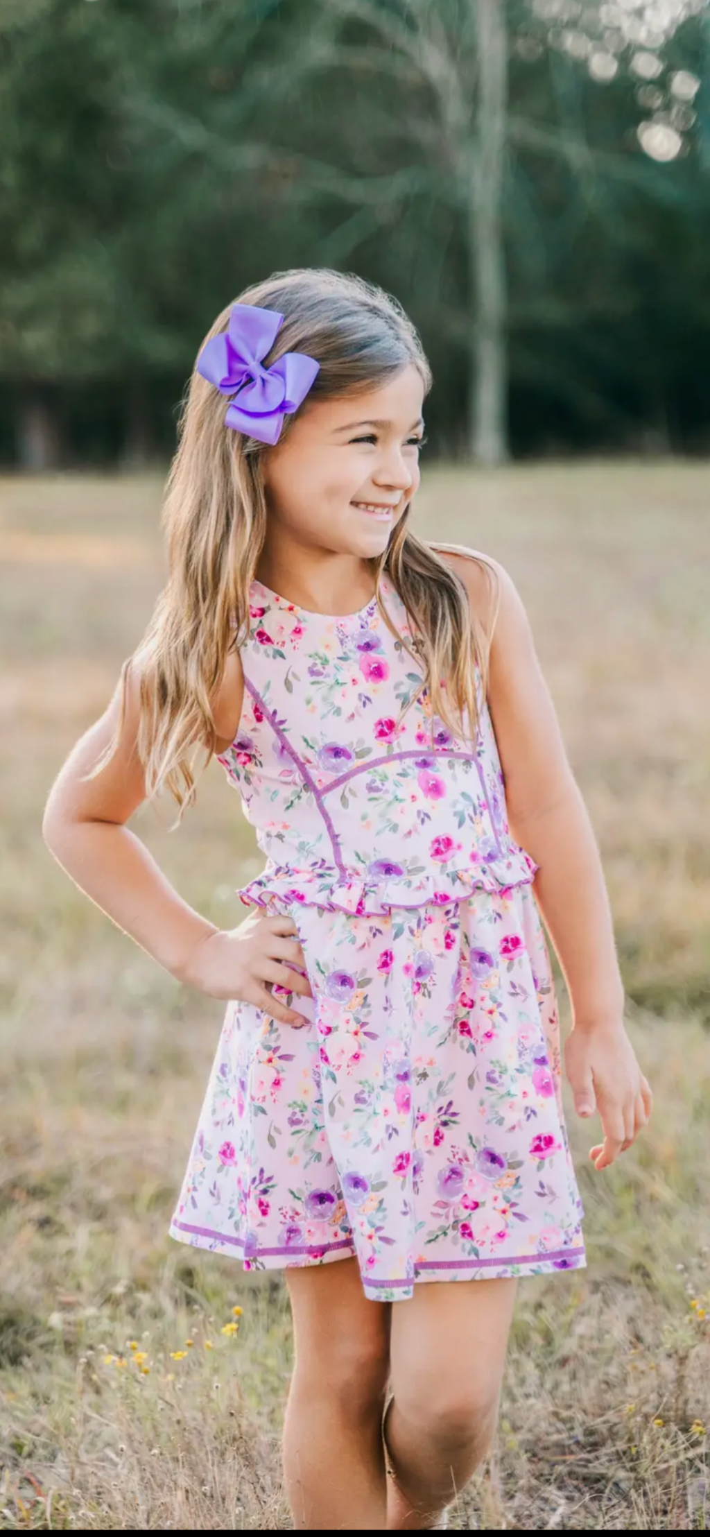 Violet Floral Athletic Dress by Cheeky Plum (runs small)