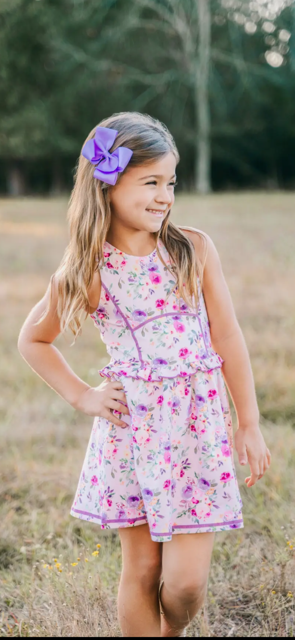 Violet Floral Athletic Dress by Cheeky Plum