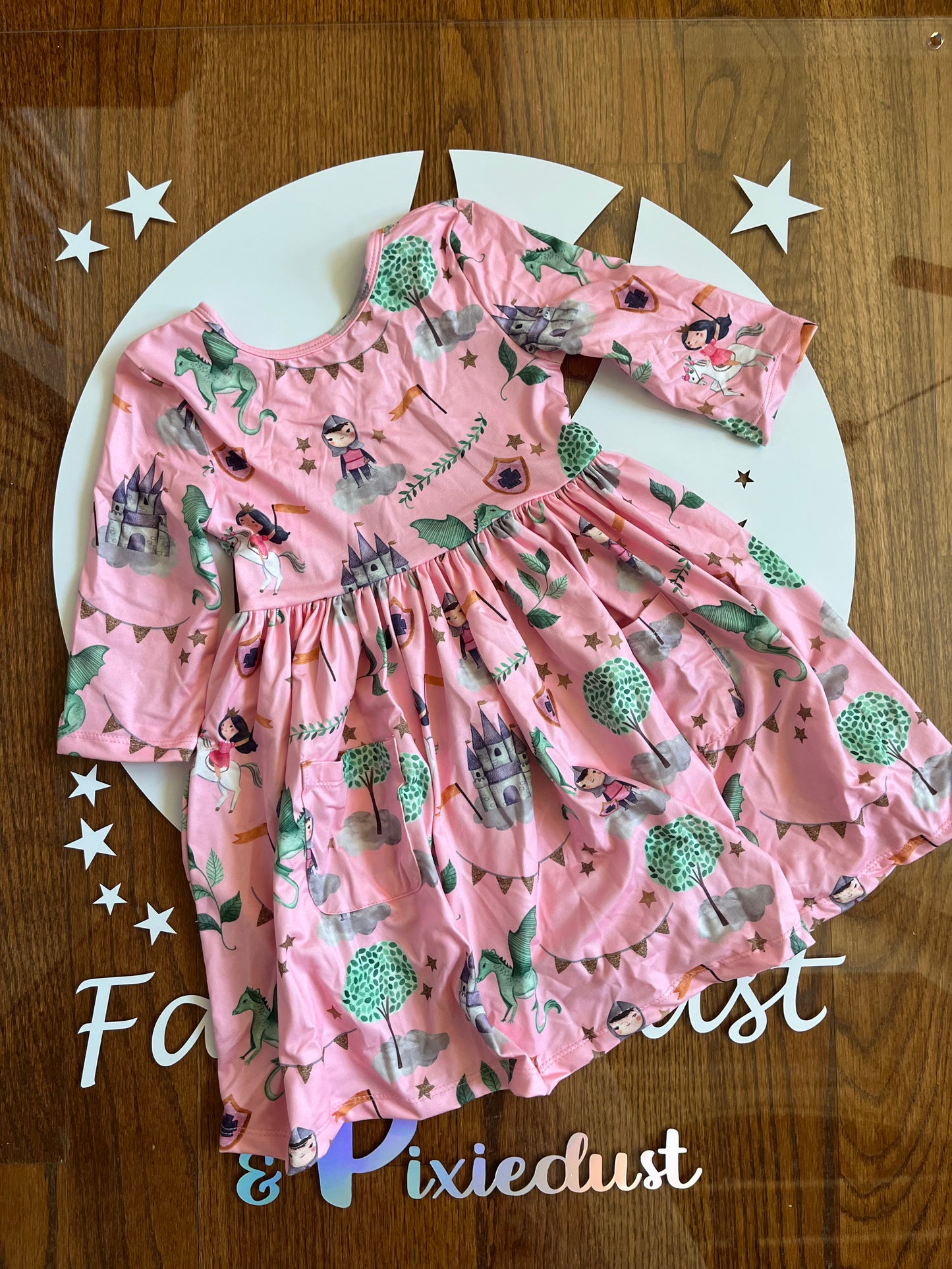 Once Upon a Time 3/4 sleeve Twirl Dress