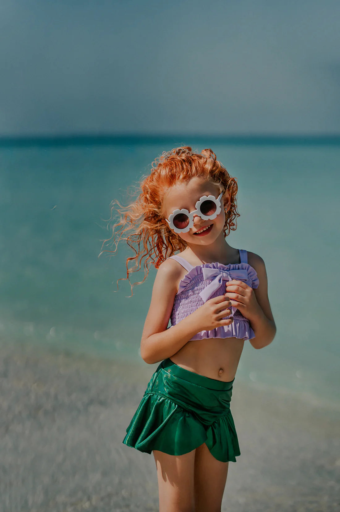 Only Little Once Designs Mermaid Tail Two Piece Swimsuit