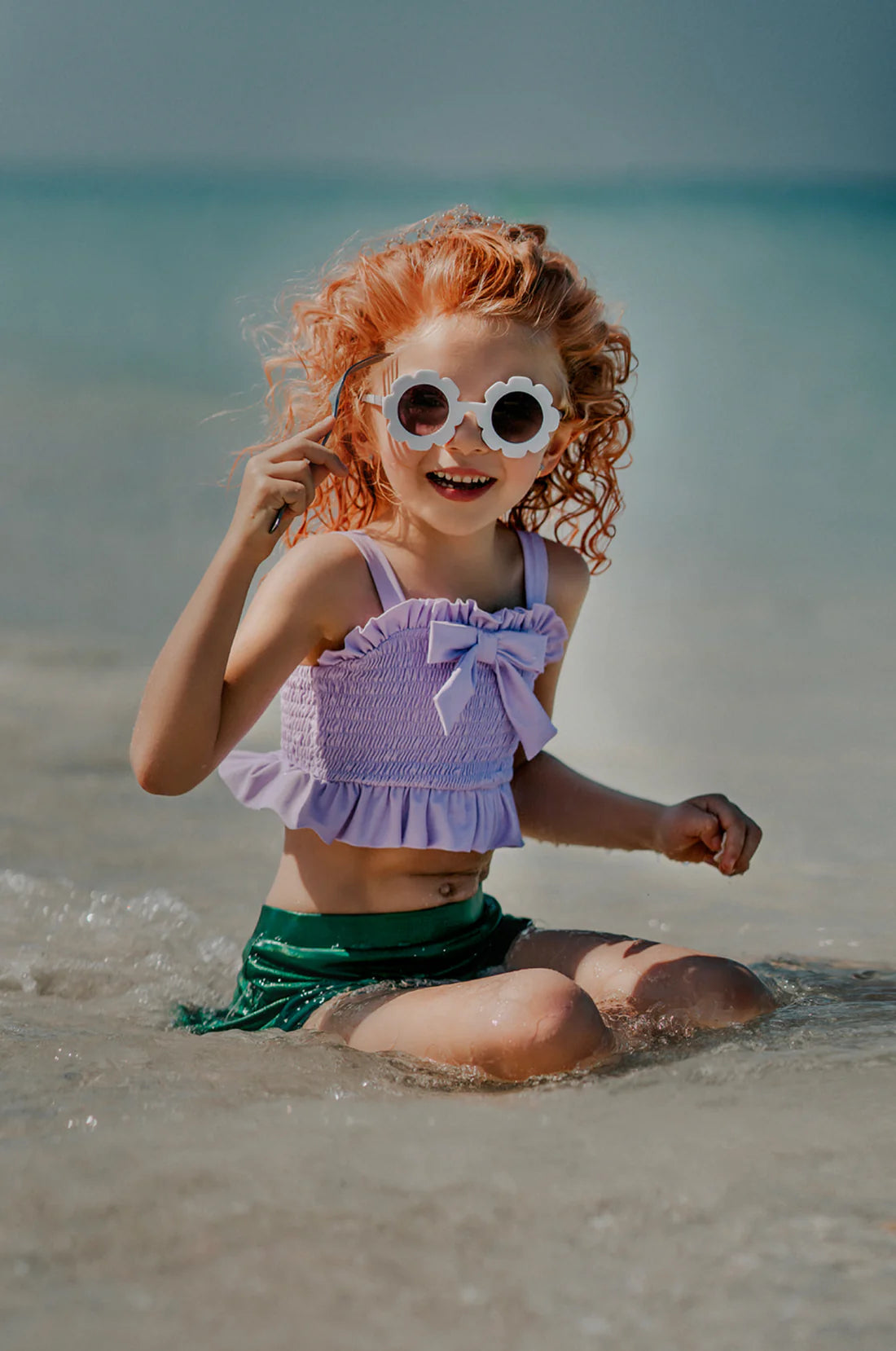 Only Little Once Designs Mermaid Tail Two Piece Swimsuit