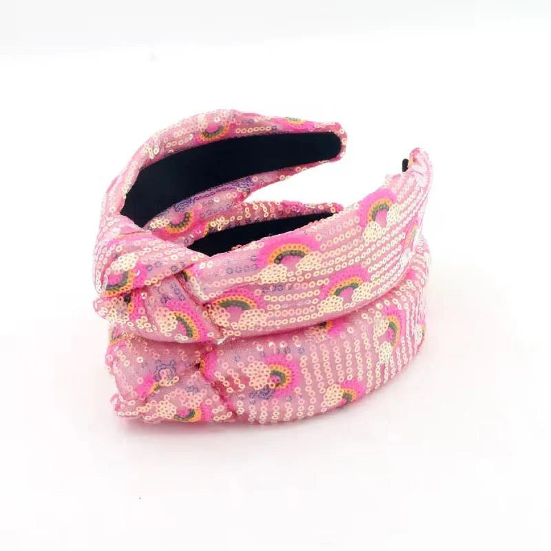 Cheeky Plum Sequin Headband Rise & Shine