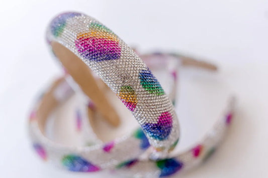 Cheeky Plum Beaded Headband Rainbow Dazzle BACK IN STOCK