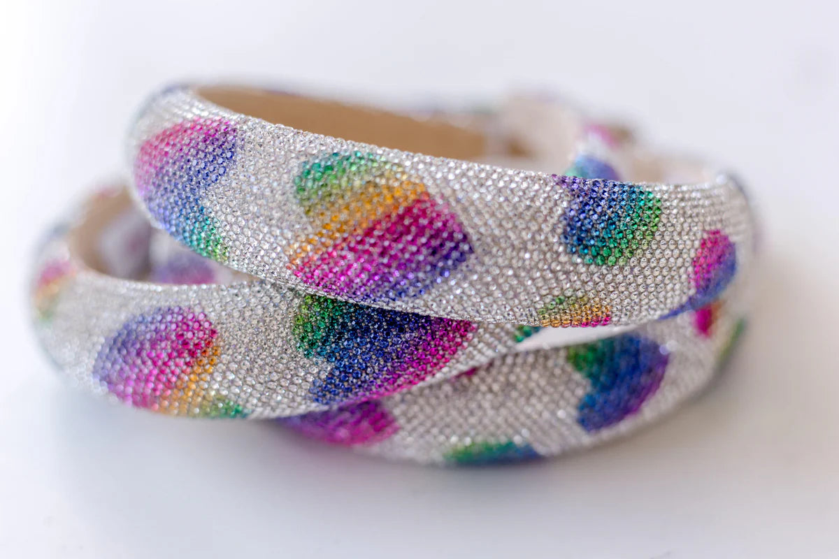 Cheeky Plum Beaded Headband Rainbow Dazzle BACK IN STOCK