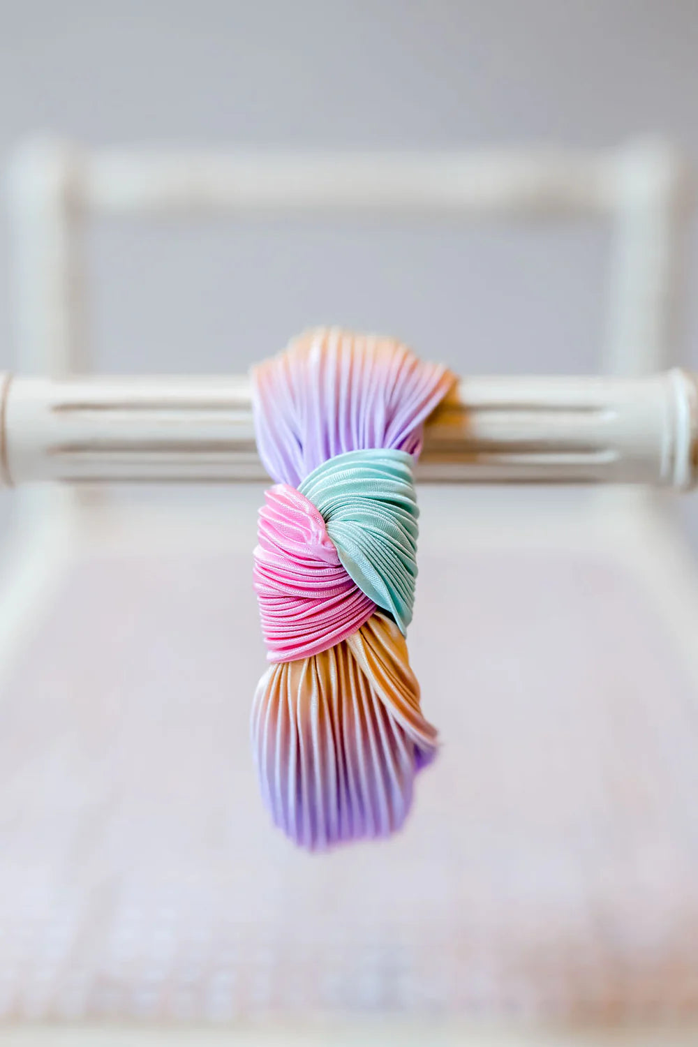 Cheeky Plum Pleated Knotband Rainbow