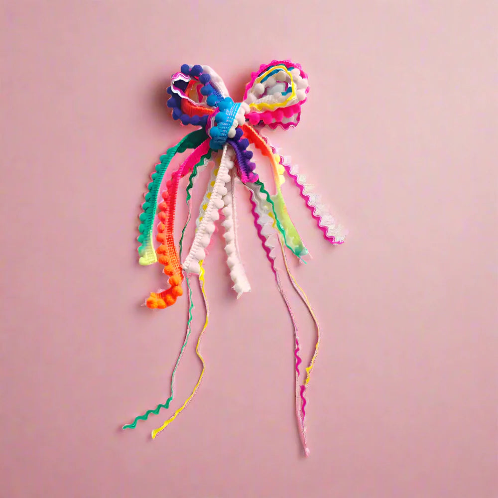 Cheeky Plum Textured Hair Bow Candyland