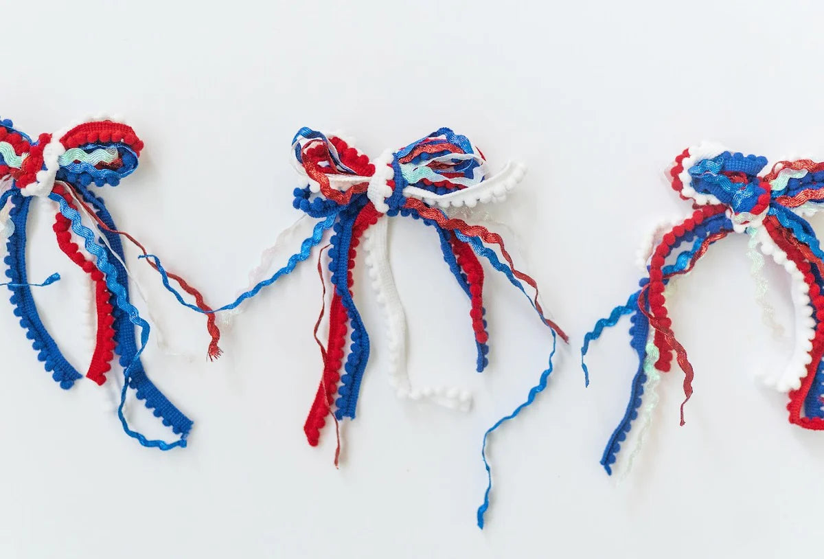 Cheeky Plum Let Freedom Ring Textured Hairbow