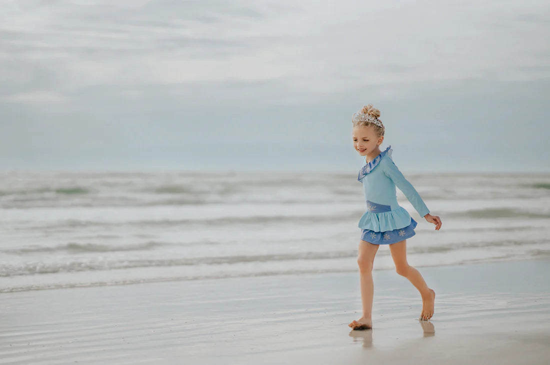 Only Little Once Designs Ice Queen Rash Guard Swim Set