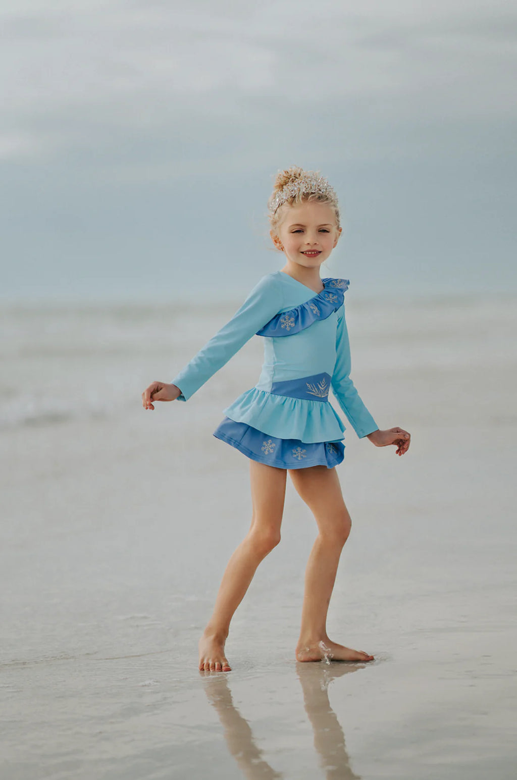 Only Little Once Designs Ice Queen Rash Guard Swim Set