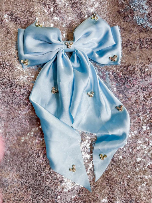 Elsa Blue Satin Bow