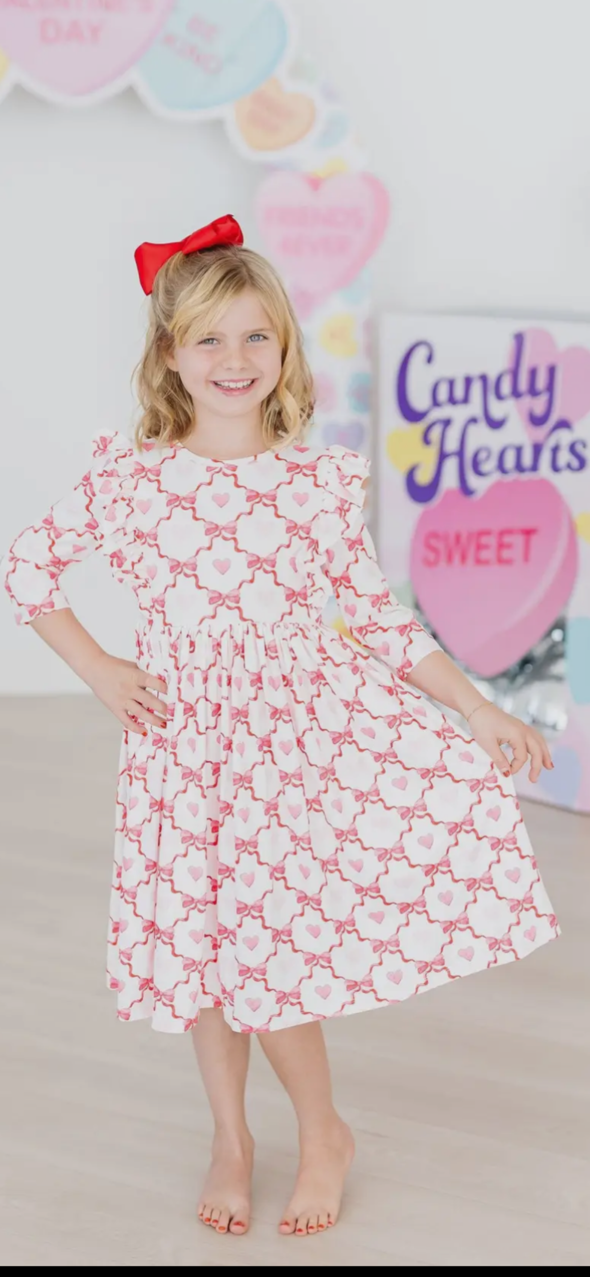 Love bug 3/4 sleeve Twirl Dress