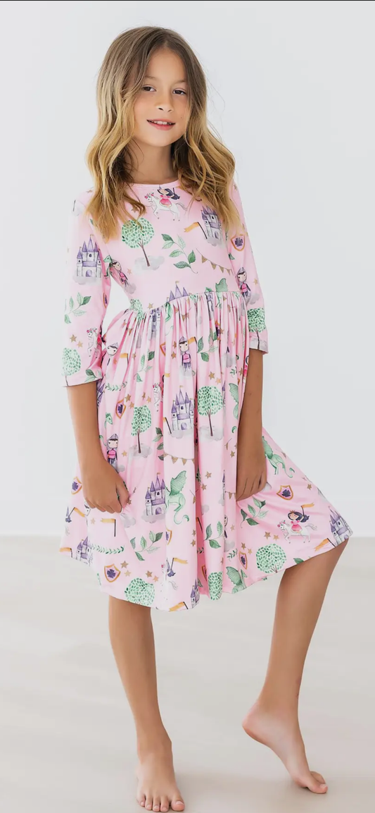 Once Upon a Time 3/4 sleeve Twirl Dress