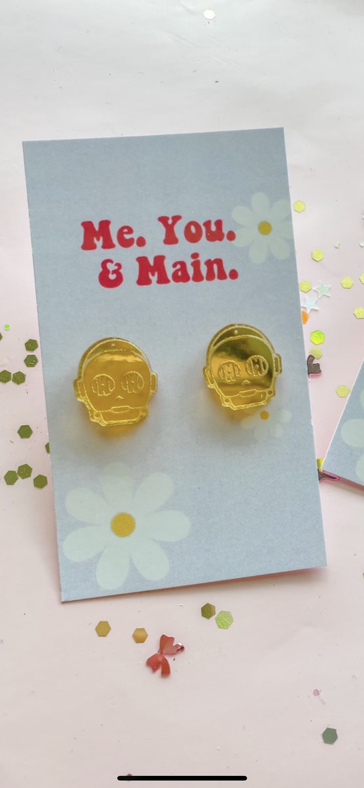 Me You and Main C-3PO inspired Studs